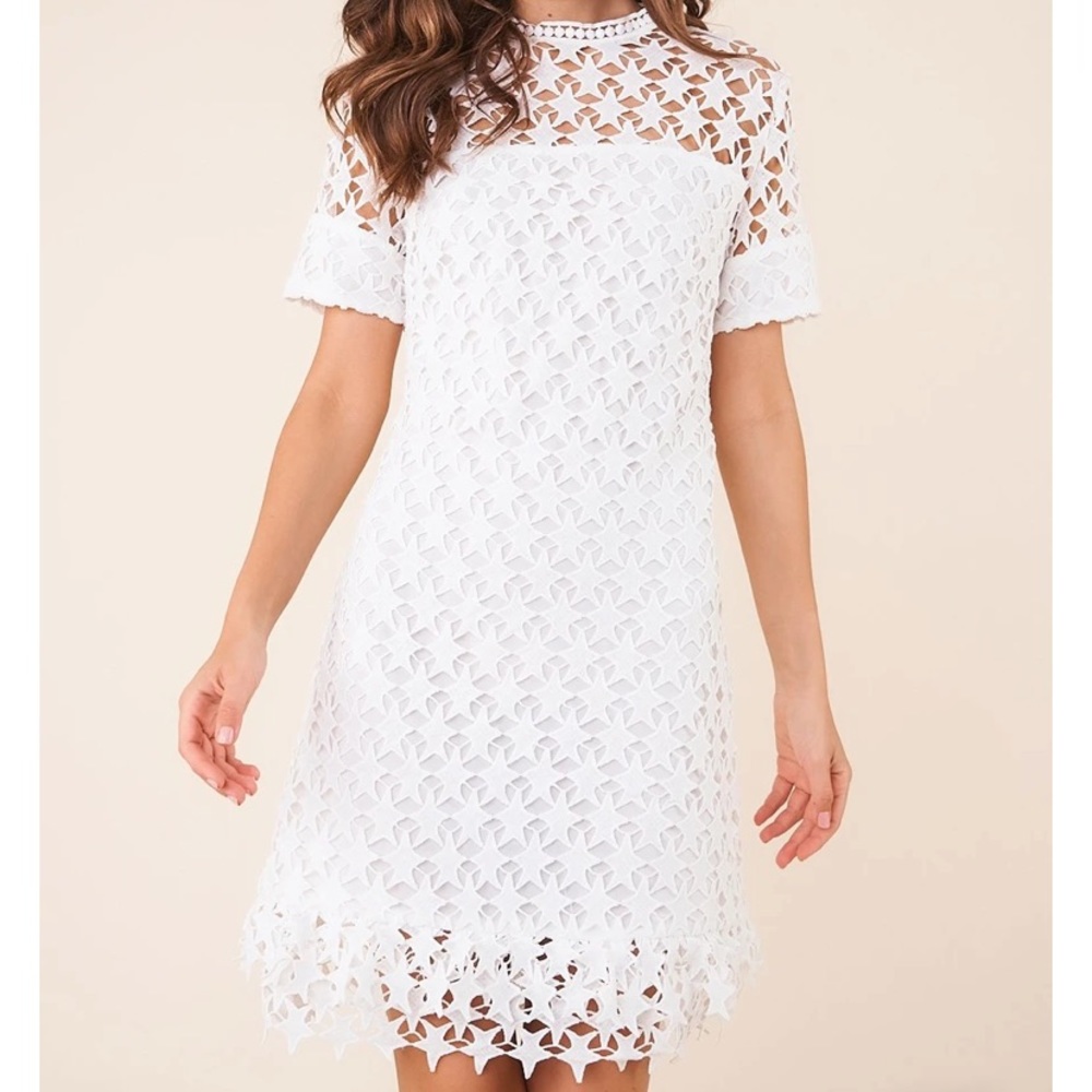 ✨NWT✨ Sugarlips crotchet star cutout lace dress